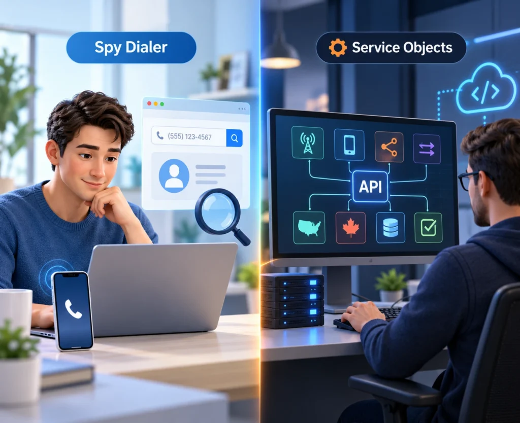 Spy Dialer vs Service Objects